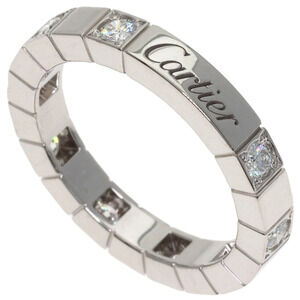CARTIER Authentic 18k Silver Diamond Lanier Ring #49